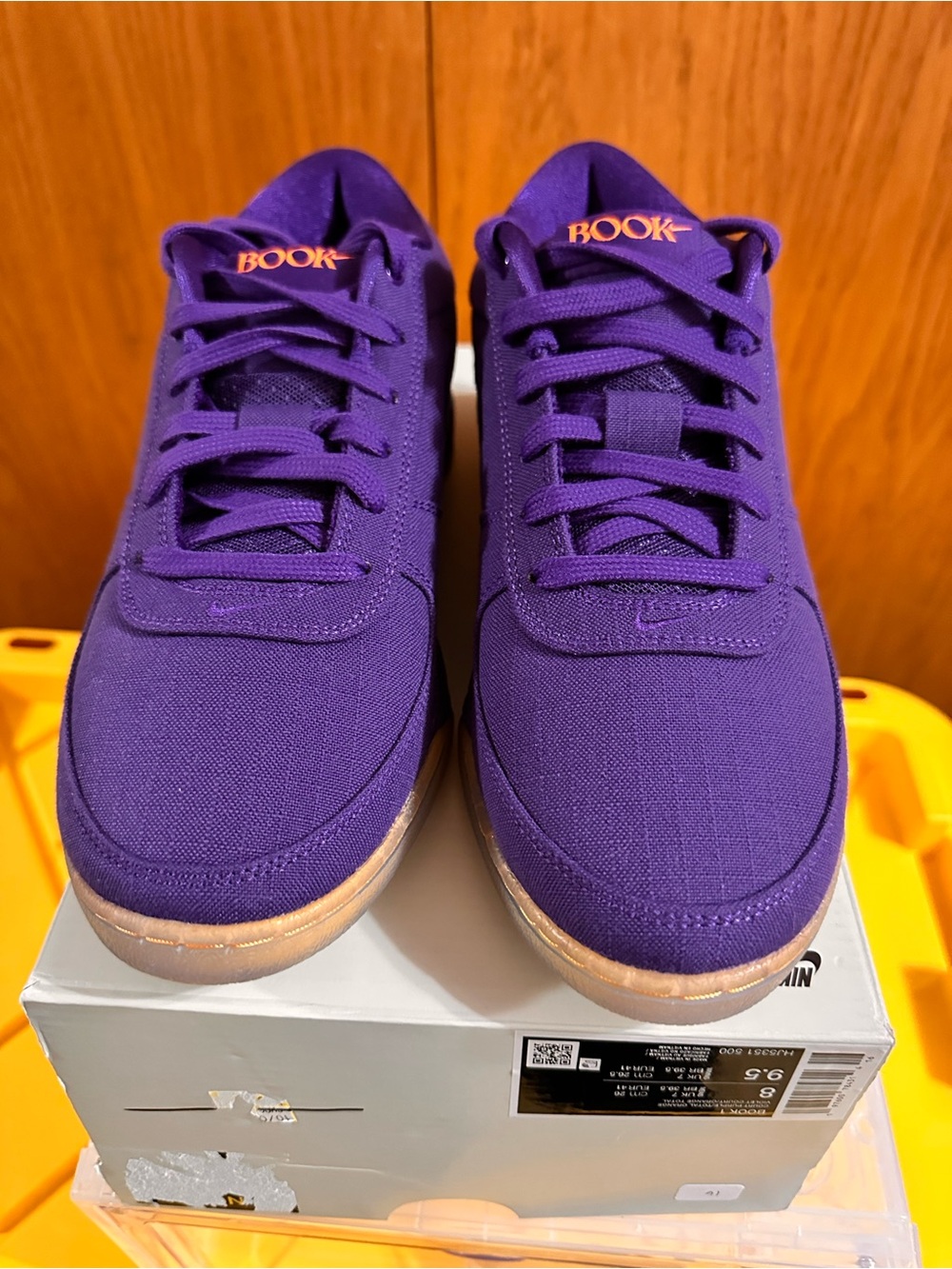 Nike Book 1 "Sunset" HJ5351-500 Court Purple/Total Orange Men's Low Top 2024 - Picture 4 of 14